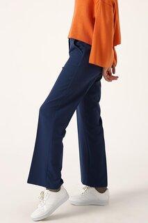 Широкие брюки цвета индиго с карманами ALL DAY