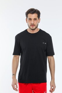 Мужская футболка с круглым вырезом Slim Fit с воздушным принтом SPR21Y23 Süperlife, черный