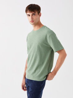 Мужская футболка с круглым вырезом и коротким рукавом LCW Casual, сизый