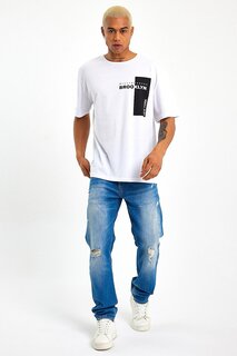 Мужская футболка с круглым вырезом приталенного кроя с принтом SPR21Y21 Süperlife, белый