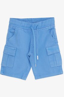 Шорты для мальчиков с карманом-карго на шнуровке, голубые (2–6 лет) Breeze