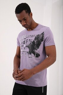 Мужская футболка стандартного кроя с круглым вырезом Purple Eagle TOMMYLIFE