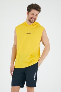 Мужская футболка стандартного кроя с капюшоном с принтом Brooklyn SPR22TS121 Süperlife, желтый