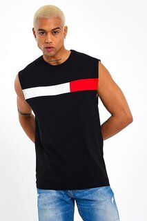 Мужская футболка стандартного кроя с круглым вырезом и украшением SPR23AT346 Süperlife, черный