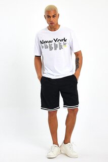 Мужская футболка стандартного кроя с круглым вырезом с принтом New York SPR22TS112 Süperlife, белый