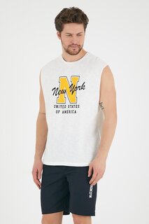 Мужская футболка стандартного кроя с круглым вырезом с принтом N SPR22TS117 Süperlife, экрю