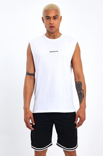 Мужская футболка стандартного кроя с круглым вырезом с принтом Brooklyn SPR22TS122 Süperlife, белый