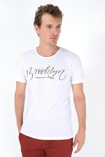 Мужская футболка узкого кроя с круглым вырезом с принтом SPR 261 Süperlife, белый