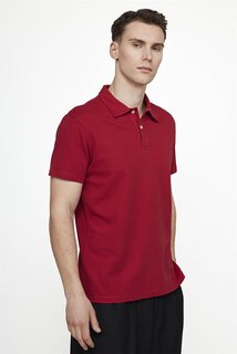 Мужская футболка узкого кроя с воротником поло с рисунком TUDORS, красный