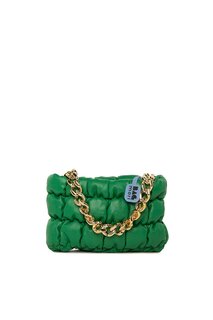 Эластичная сумка-цепочка с вышивкой на шнурке Bagmori, зеленый