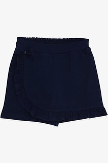 Юбка для девочек, шорты с оборками и бантом, темно-синие (1,5–5 лет) Breeze