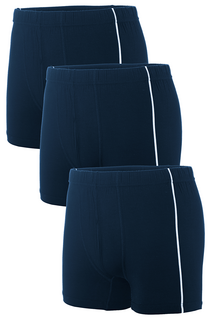 Мужские бамбуковые эластичные боксеры темно-синего цвета из трех предметов 413L TOLIN