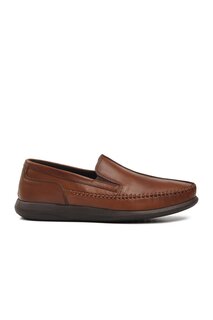 Светло-коричневые мужские классические туфли из натуральной кожи Sekurlet 1245 Ayakmod