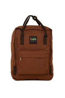 Яркий регулируемый рюкзак с квадратным ремнем Bagmori, шоколадная кожа