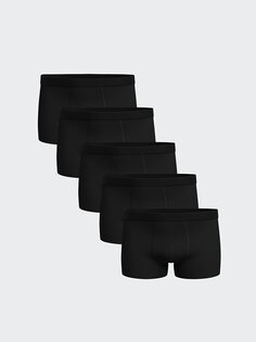 Мужские боксеры из гибкой ткани стандартной формы, 5 шт. LCW DREAM, черный