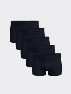 Мужские боксеры из гибкой ткани стандартной формы, 5 шт. LCW DREAM, темно-синий