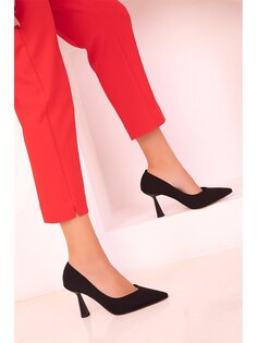 Женские туфли на каблуке под кожу Soho Exclusive, черный