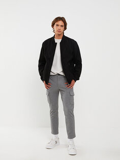 Мужские брюки-карго приталенного кроя LCW Casual, серый меланж