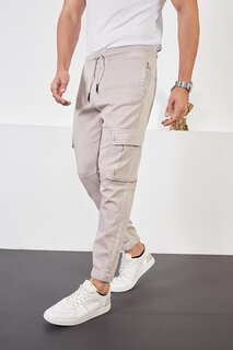 Мужские брюки-карго с эластичной резинкой на талии и штанинах для бега с карманами Z Giyim