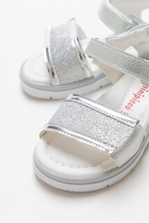 Серебряные детские сандалии с ортопедической опорой для девочек MİNİPİCCO, серебро Minipicco