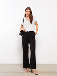 Женские удобные прямые брюки прямого кроя LCWAIKIKI Classic, новый черный