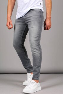 Серые мужские джинсы Skinny Fit из лайкры 6323 MADMEXT