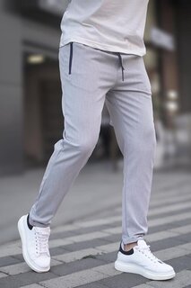 Серые мужские брюки с молнией 6520 MADMEXT