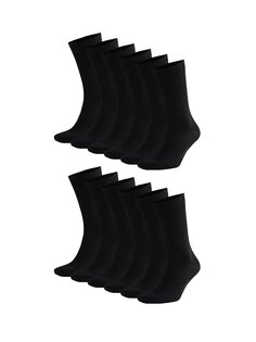 Мужские классические однотонные черные носки, 12 пар ÇORAP ÇEKMECESİ
