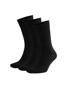 Мужские классические однотонные черные носки, 3 предмета ÇORAP ÇEKMECESİ