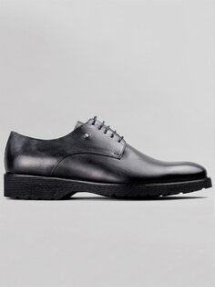 Мужские классические туфли Moengo из натуральной кожи на шнуровке ÖSY Serdar Yeşil, черный