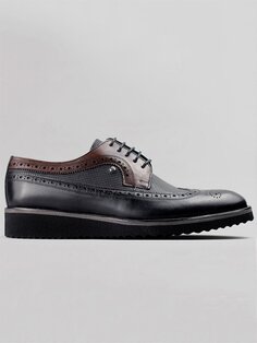 Мужские классические туфли Rubio из натуральной кожи для мужчин ÖSY Serdar Yeşil, черно-коричневый