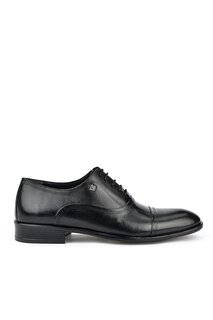 Мужские классические туфли из натуральной кожи 131985Z429 Черный Ziya Ayakkabı