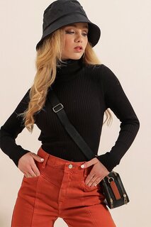 Женский вязаный свитер с высоким воротником Rodi, черный