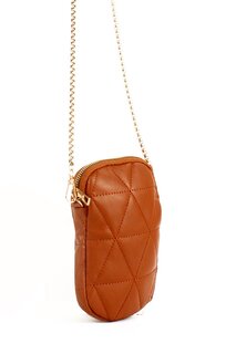 Женский держатель для телефона и сумка на плечо на толстом ремешке-цепочке (20696) Luwwe Bags, браун-тан