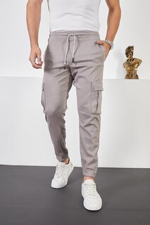 Мужские норковые брюки-карго с карманами и эластичной резинкой на талии и штанинах Z Giyim