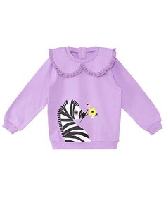 Сиреневый свитшот Zebra для маленьких девочек Denokids