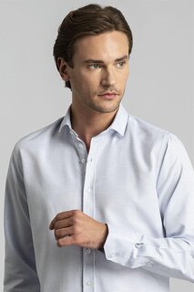 Современная приталенная хлопковая мужская белая рубашка Добби, которую легко гладить TUDORS, белый