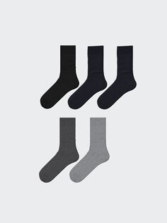 Мужские носки, 5 пар носков LCW ACCESSORIES, антрацит