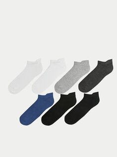 Мужские носки-пинетки из бамбука, 7 пар LCW ACCESSORIES, окрашенная пряжа смешанного цвета
