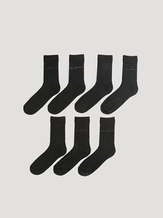 Мужские носки, 7 шт. LCW ACCESSORIES, окрашенная пряжа смешанного цвета