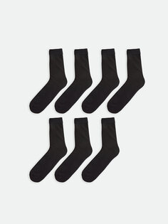 Мужские носки, 7 шт. LCW ACCESSORIES, новый черный