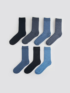Мужские носки, 7 шт. LCW ACCESSORIES, темно-синий