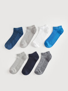 Мужские носки-пинетки, 7 пар носков LCW ACCESSORIES, окрашенная пряжа смешанного цвета
