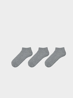 Мужские носки-пинетки, 3 пары носков LCW ECO, светло-серый