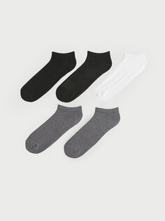 Мужские носки-пинетки, 5 шт. LCW ACCESSORIES, окрашенная пряжа смешанного цвета