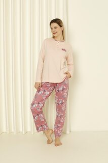 Женский пижамный комплект из одного джерси с длинным рукавом, хлопок, сезонный W20262242 ahengim, пудрово-розовый