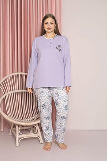 Женский пижамный комплект из хлопка с цветочным узором для мамы, сезонный W40002260 ahengim, сирень