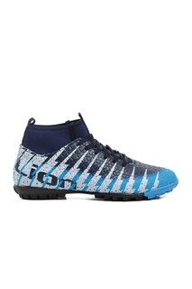 Мужские полевые туфли Astroturf бирюзово-темно-синего цвета с носками 1453 Ayakmod