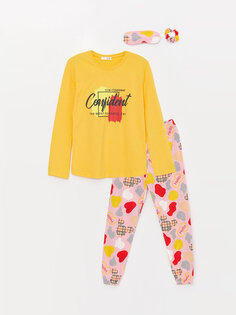 Женский пижамный комплект с круглым вырезом Path-y, желтый