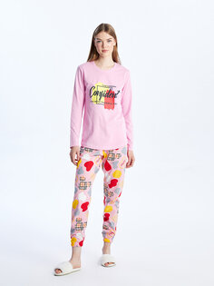 Женский пижамный комплект с круглым вырезом Path-y, розовый